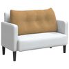 vidaXL Coussin de Dos Marron 100 x 24 x 50 cm Velours