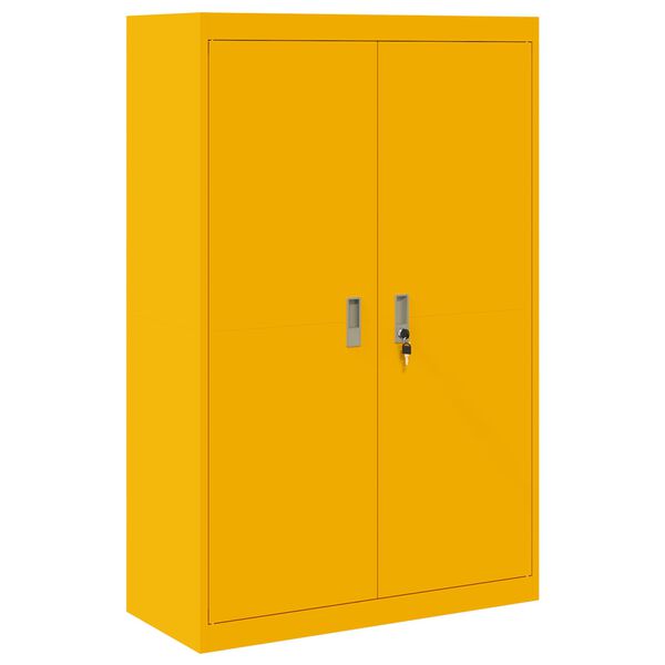 vidaXL Armoire de rangement 2 pcs Jaune moutarde 90 x 40 x 140 cm