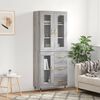 vidaXL Buffet haut Sonoma gris 69,5x34x180 cm Bois d'ing&eacute;nierie