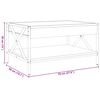 vidaXL Table basse avec LED infini ch&ecirc;ne marron 70x50x38 cm
