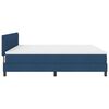 vidaXL Lit boxspring avec matelas avec matelas Bleu 200 x 200 cm tissu