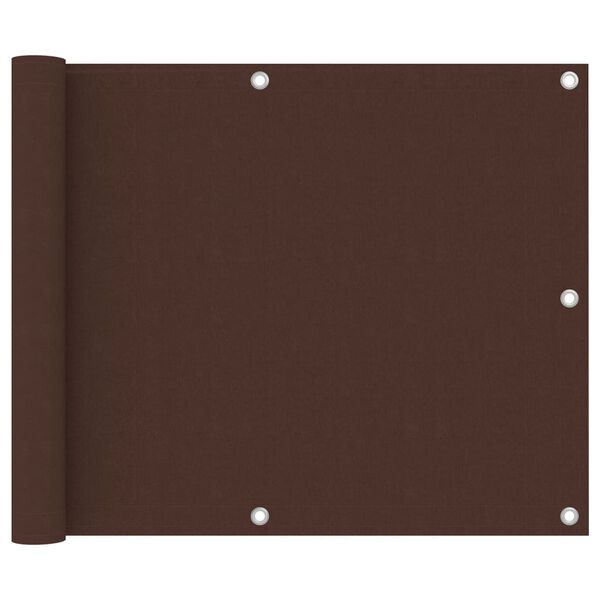 vidaXL &Eacute;cran de balcon Marron 75x500 cm Tissu Oxford