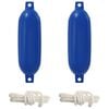 vidaXL Fenders de bateau 2 pc &Oslash; 11 x 40 cm Bleu PVC