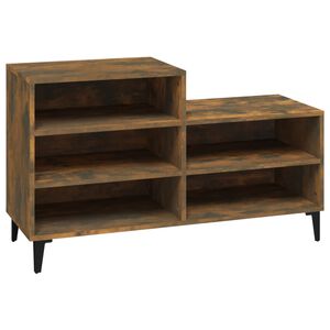 vidaXL Armoire &agrave; chaussures Ch&ecirc;ne fum&eacute; 102x36x60 cm Bois d'ing&eacute;nierie