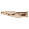 vidaXL Chaise longue 205x70x31,5 cm bois massif de pin