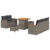 vidaXL Ensemble de canap&eacute; de jardin 8 pcs Gris polyrotin