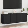 vidaXL Meubles TV muraux 2 pcs noir 60x30x41 cm