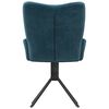 vidaXL Chaises pivotantes &agrave; manger lot de 2 Bleu Velours