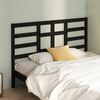 vidaXL T&ecirc;te de lit Noir 156x4x104 cm Bois massif de pin