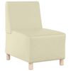 vidaXL Unit&eacute; de Sofa Modulaire Sans Accoudoirs 2 pcs Cr&egrave;me