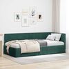 vidaXL Cadre de lit d'angle Vert fonc&eacute; 90 cm x 200 cm Velours