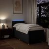 vidaXL Sommier &agrave; lattes de lit avec matelas Noir 90x200 cm Tissu