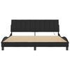 vidaXL Cadre de lit avec LED sans matelas Hanko noir 180x200 cm velours