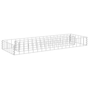 vidaXL Lit sur&eacute;lev&eacute; &agrave; gabion Acier galvanis&eacute; 90x30x10 cm