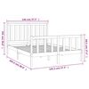 vidaXL Cadre de lit sans matelas marron miel 140x200 cm pin massif