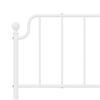 vidaXL Cadre de lit m&eacute;tal sans matelas et t&ecirc;te de lit blanc 183x213 cm