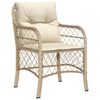 vidaXL Ensemble &agrave; manger de jardin avec coussins 5pcs Beige poly rotin