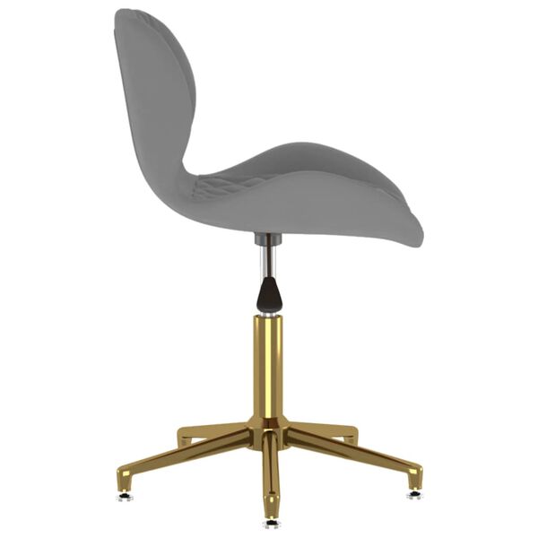 vidaXL Chaises pivotantes &agrave; manger lot de 6 gris fonc&eacute; velours