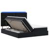 vidaXL Lit de rangement LED avec matelas Noir 200 x 200 cm Velours