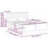 vidaXL Cadre de lit Gris Sonoma 160 x 200 cm Pin massif