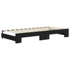 vidaXL Lit de jour avec gigogne et matelas noir 90x200 cm velours