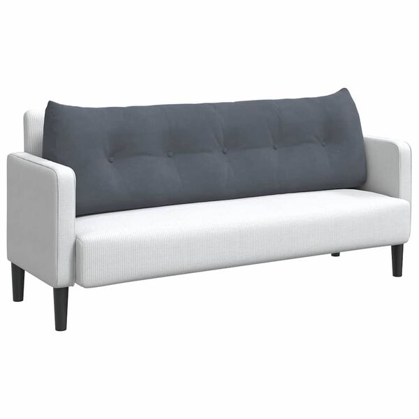 vidaXL Coussin de Dos Gris fonc&eacute; 160 x 24 x 50 cm Velours