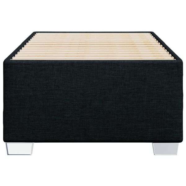 vidaXL Cadre de lit sans matelas noir 90x200 cm tissu