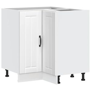 vidaXL Armoire d'angle de cuisine Lucca blanc bois d'ing&eacute;nierie