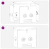 vidaXL Mangeoire pour poules 2 pcs Argent 40,5 x 25 x 38 cm