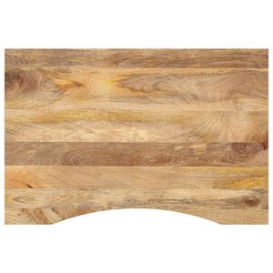 vidaXL Dessus de bureau avec courbe 90x60x2,5 cm manguier massif brut