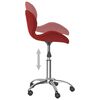 vidaXL Chaise pivotante de bureau Rouge bordeaux Velours