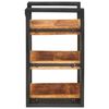 vidaXL Table de chevet 2 pcs Marron et Noir Bois de mangue massif