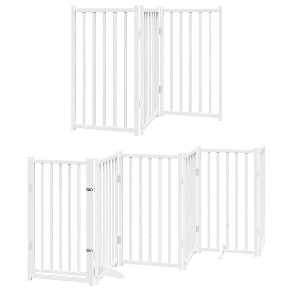 vidaXL Barri&egrave;re pour chien porte pliable 12 panneaux bois de peuplier