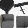 vidaXL Ensemble de salle &agrave; manger pour jardin 3 pcs Gris polyrotin