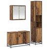 vidaXL Ensemble de mobilier de salle de bain 3 pc Bois Ancien