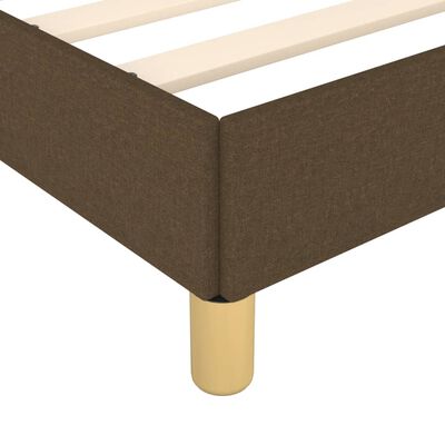 vidaXL Cadre de lit sans matelas marron foncé 180x200 cm tissu