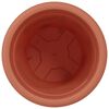 vidaXL Pot &agrave; fleurs rond 24 pcs Rouge brique &Oslash; 26 x 21,5 cm Plastique