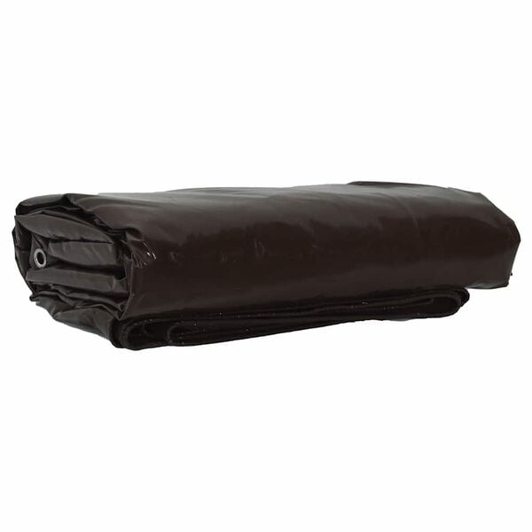 vidaXL B&acirc;che 650g / m&sup2; Marron 5 x 7 m Toile avec rev&ecirc;tement en PVC