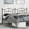 vidaXL T&ecirc;te de lit m&eacute;tal noir 180 cm
