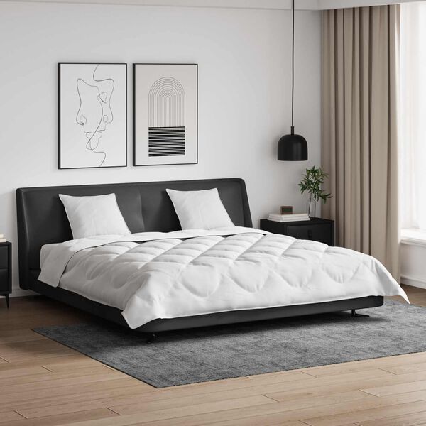 vidaXL Duvet toutes saisons avec oreiller 3 pcs Blanc Microfibre