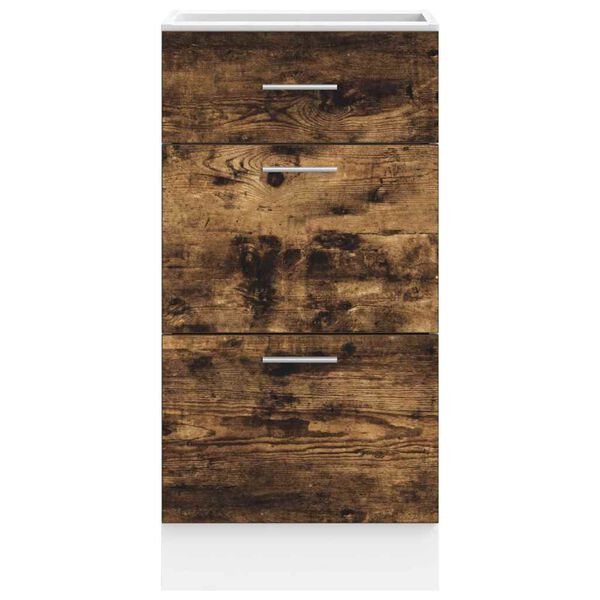 vidaXL Meuble bas "Lyon" Ch&ecirc;ne fum&eacute; 40 x 46 x 81,5 cm Bois d'ing&eacute;nierie
