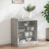 vidaXL Buffet avec lumi&egrave;res LED gris b&eacute;ton 60,5x37x67 cm