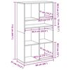 vidaXL Biblioth&egrave;que noir 66x31x112 cm bois d'ing&eacute;nierie
