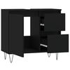 vidaXL Armoire de salle de bain noir 65x33x60 cm bois d'ing&eacute;nierie
