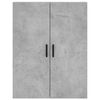 vidaXL Buffet haut Gris b&eacute;ton 69,5x34x180 cm Bois d'ing&eacute;nierie