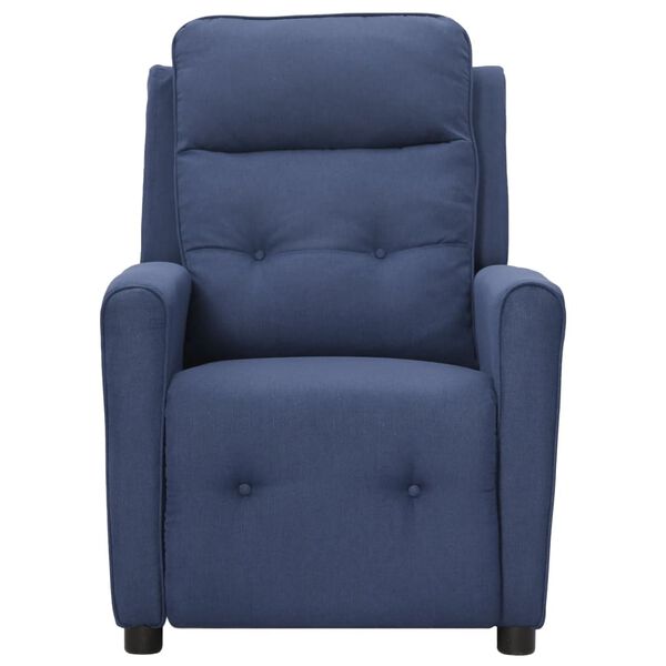 vidaXL Fauteuil de massage Bleu Tissu