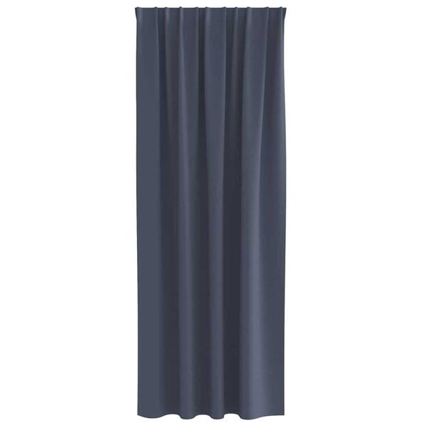 vidaXL Rideaux occultants avec anneaux 2 pcs Anthracite 260 x 140 cm