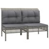 vidaXL Salon de jardin 7 pcs avec coussins Gris R&eacute;sine tress&eacute;e