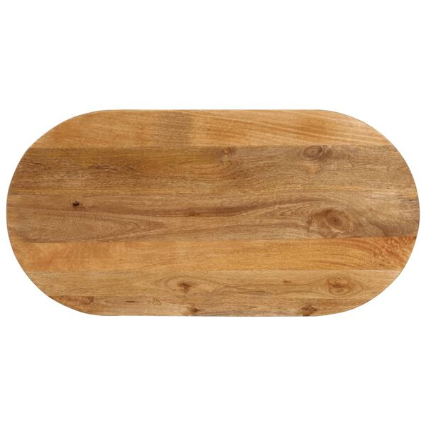 vidaXL Dessus de table 100x50x3,8 cm ovale bois massif de manguier