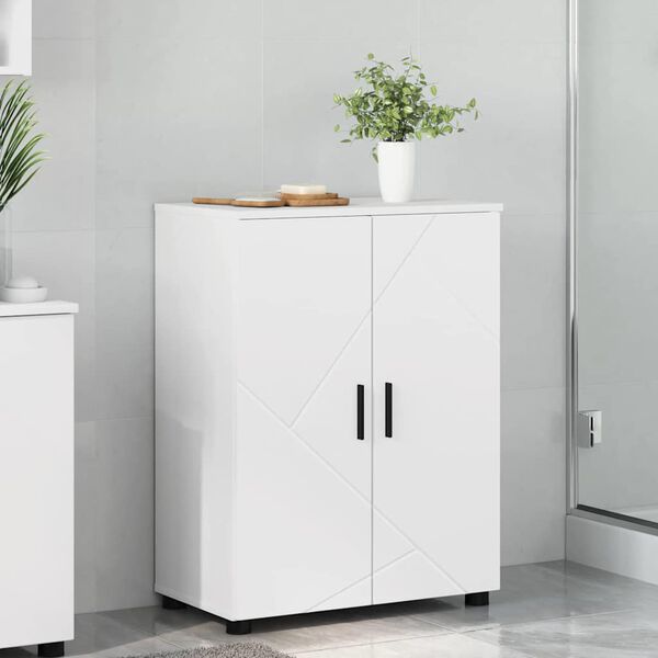 vidaXL Cabinet de salle de bain avec stockage Blanc 60 x 35 x 80 cm